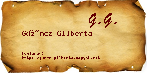 Güncz Gilberta névjegykártya
